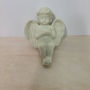 Vintage Ceramic Angel‎ Cherub Candle Holder Cottagecore Decor Figurine